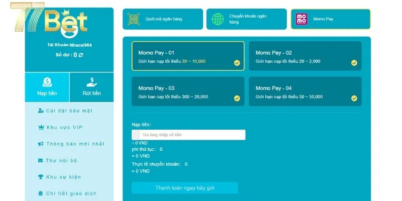 Thanh toán ví điện tử