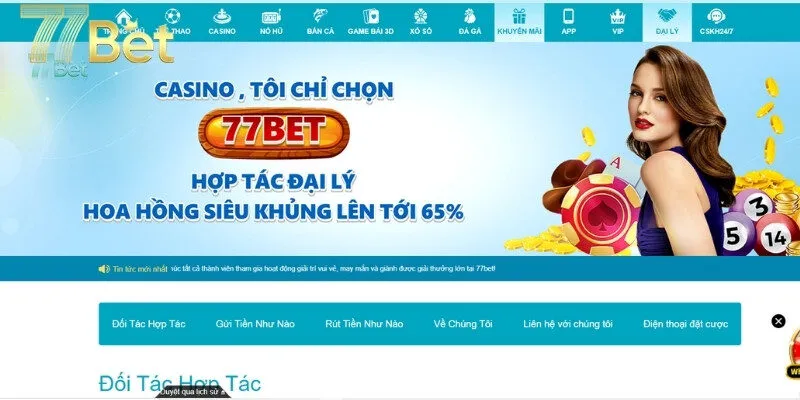 Tổng quan về hệ thống đại lý 77bet